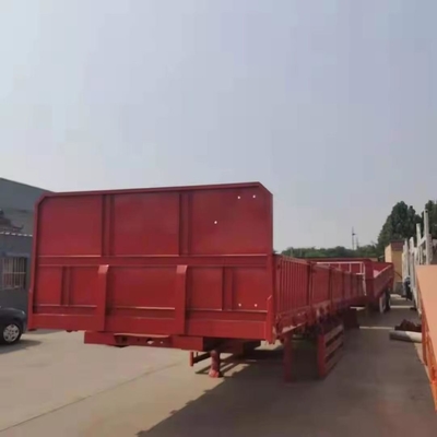 Vans type 3 axelcontainer half-aanhanger laag vlak 3 axels 40ft container truck half-aanhanger