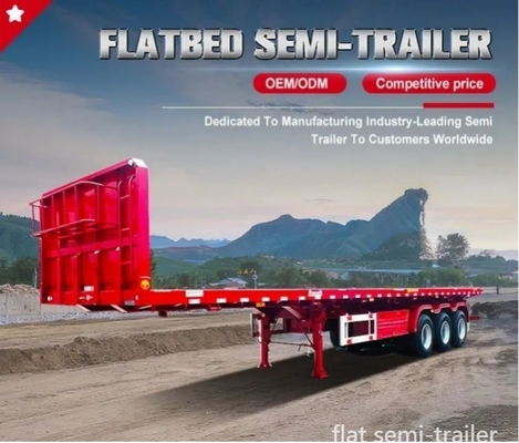 3 assen 20FT 40 FT aanhangwagen Chassis Flatbed Flatbed aanhangwagen voor langeafstandstransport