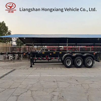 Verwerkte onderdelen voor een half-chassis met gooseneck Vlakbed-trailer met 5,5 ton materiaal