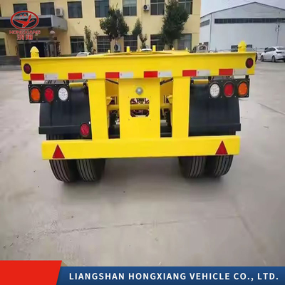 Verwerkte onderdelen voor een half-chassis met gooseneck Vlakbed-trailer met 5,5 ton materiaal