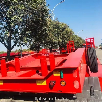 Lichte werkgroep 40ft Container 3 assen Flat Bed Semi-trailer Aanpassing beschikbaar