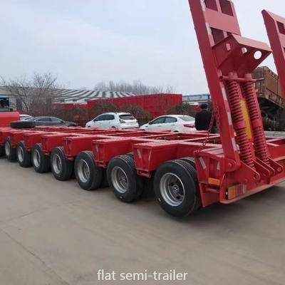 Lichte werkgroep 40ft Container 3 assen Flat Bed Semi-trailer Aanpassing beschikbaar