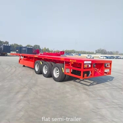 Lichte werkgroep 40ft Container 3 assen Flat Bed Semi-trailer Aanpassing beschikbaar