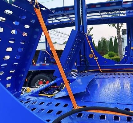 2 assen 80 ton Autotransport Truck middot Trailer voor zwaar staal vervoer