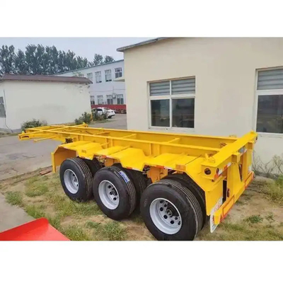 Achterste halve aanhangwagen met ophangwagen met 8/12/16 bandenummer en 2/3/4 asnummer