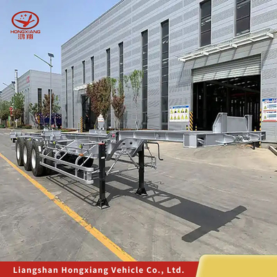 Verstopping Dual Line Braking System 5,5 ton gegalvaniseerd Dock Skeleton Semi-trailer
