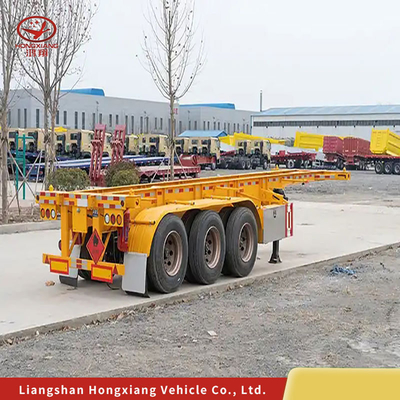 Verstopping Dual Line Braking System 5,5 ton gegalvaniseerd Dock Skeleton Semi-trailer