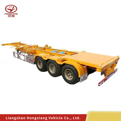 Verstopping Dual Line Braking System 5,5 ton gegalvaniseerd Dock Skeleton Semi-trailer
